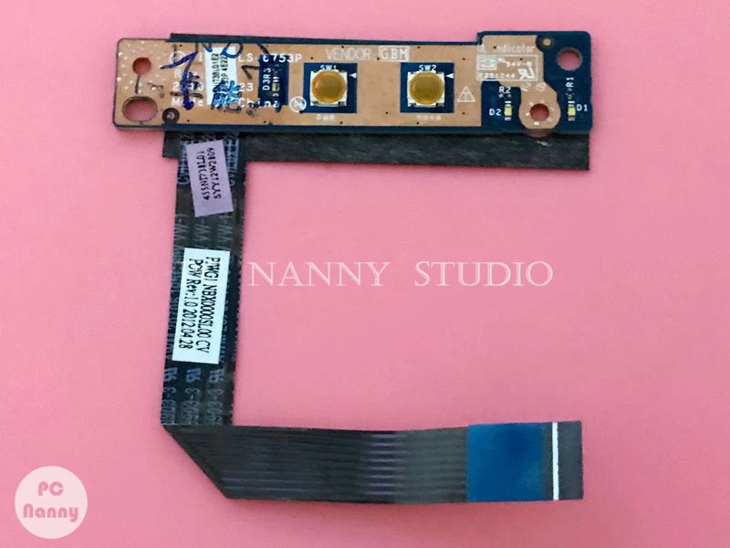NOKOTION PIWG1 LS-6753P NBX000SL00 для Lenovo G470 G475 G570 G575 G770 G780 кнопка включения работает на плате |