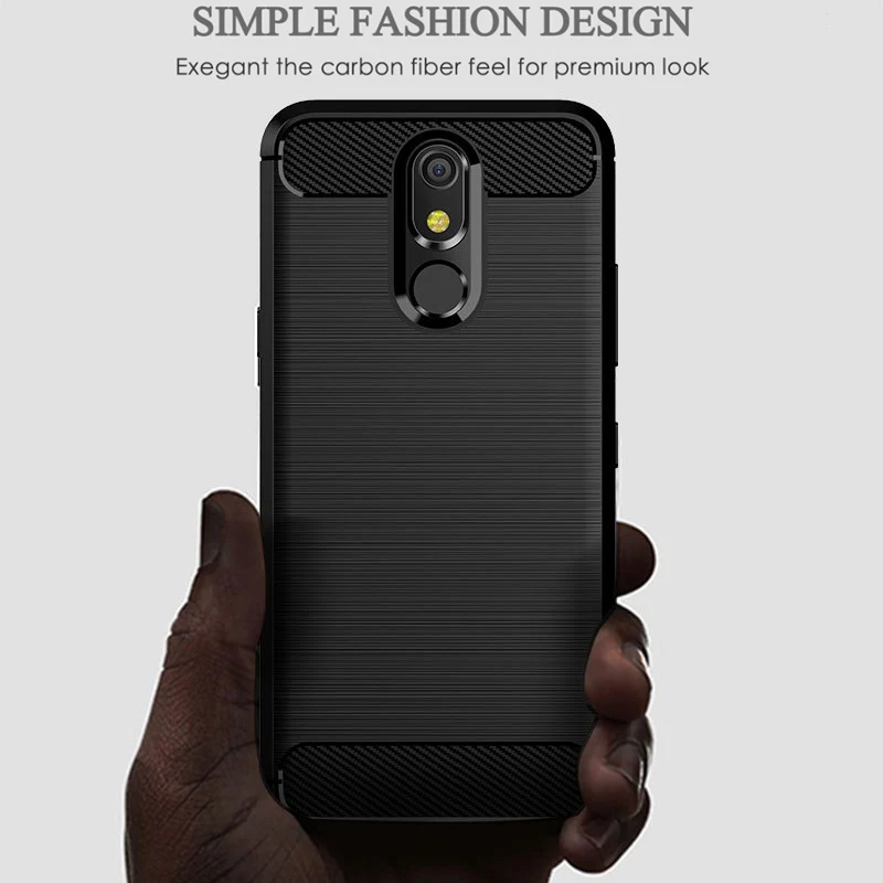 Esobest V50 ThinQ чехол из углеродного волокна с матовой текстурой для LG K40 K50 Q60 K12 PLUS ТПУ
