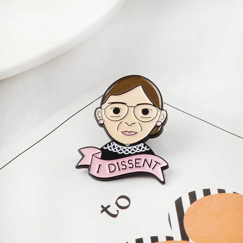 Женская Брошь в очках с розовой лентой надписью I different стиле стремление к