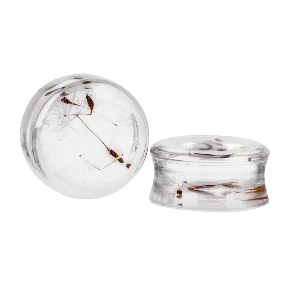 1 пара натуральный Одуванчик туннели из смолы камень беруши ушные расширитель