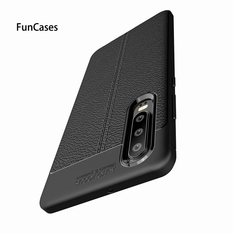 Huawei P30 случае Pro задняя крышка Роскошный узор личи антидетонационных Чехлы ТПУ