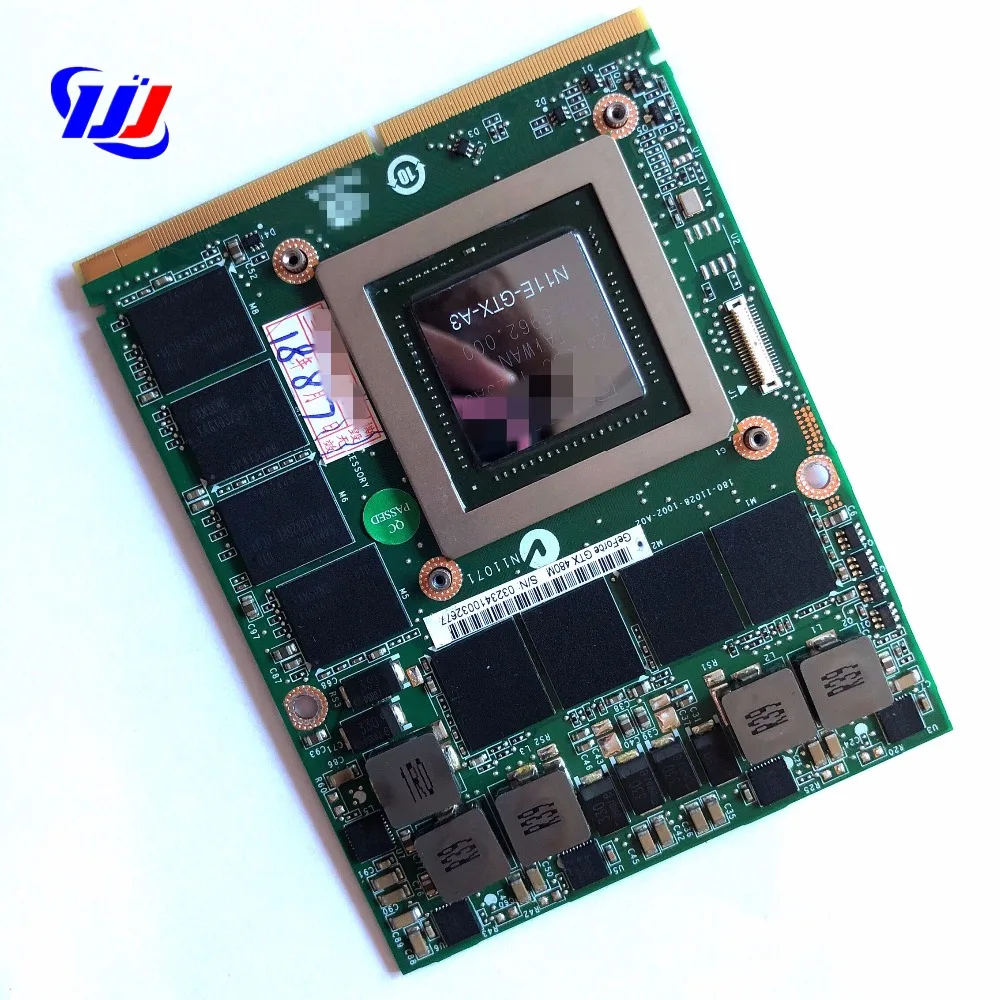 Видеокарта для C levo W86cu W860cu W860tu M860tu графическая видеокарта N VIDIA G eForce GTX 480M GTX480M 2 ГБ