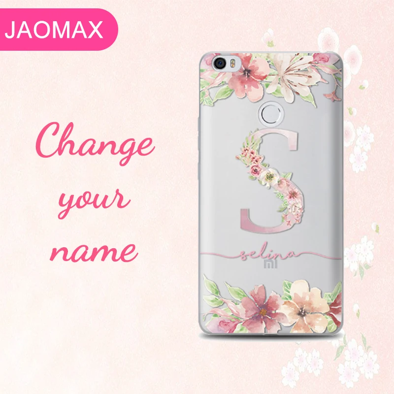 Jaomax Custo mi ze цветочный чехол для телефона для Xiaomi Redmi 4x Note5a 5Plus mi A1 Забавный силиконовый чехол с именем
