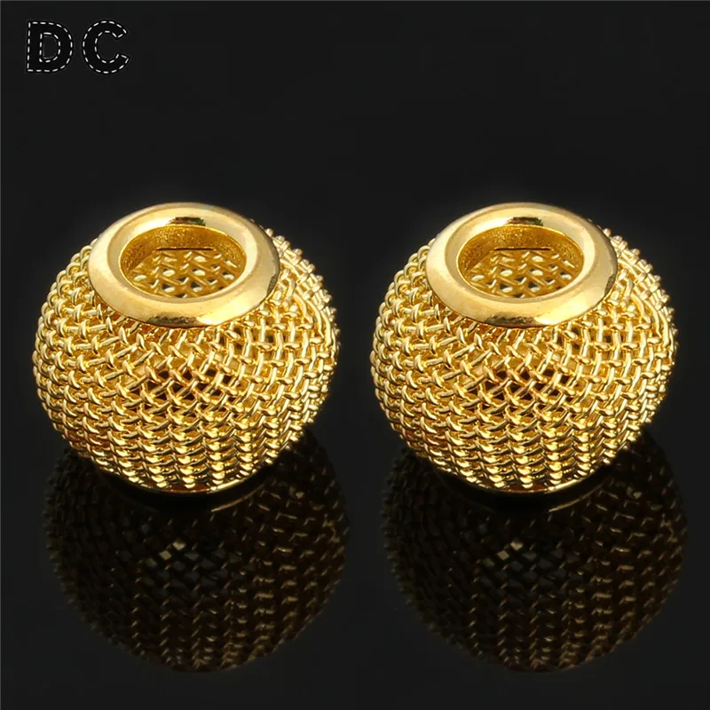 DC 10 шт./лот сетчатые металлические с большими отверстиями бусины шармы 10*12 мм