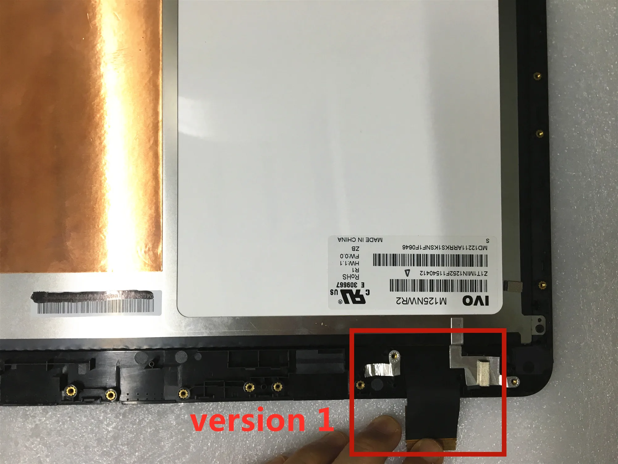 12,5 дюймов M125NWR2 lcd сенсорный экран с панель в сборе экран монитор модуль для ASUS T300FA T300F