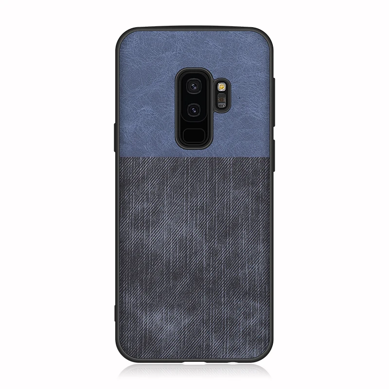 Back Cover For Samsung Galaxy S9 Plus S8 S7 Edge Student Denim Splice Cases Frosted Shockproof Funda |