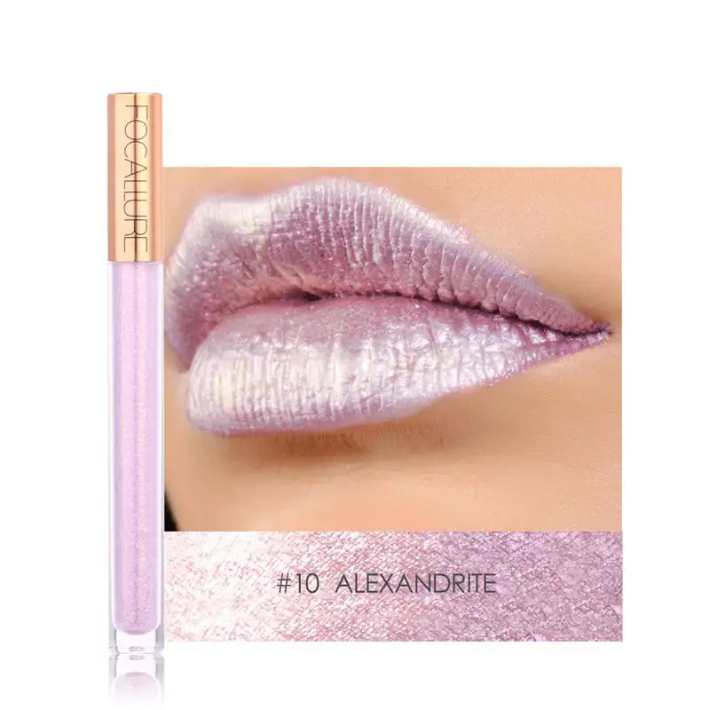 Focallure Хамелеон блеск для губ tinte de labios metalik Matt ruj блеск для губ Косметика для макияжа - Цвет: 10