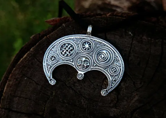1 шт скандинавские славянские женские ожерелья Lunula, ювелирные изделия викингов для женщин MORAVIA, Lunitsa, рабы, викинги, pendentif