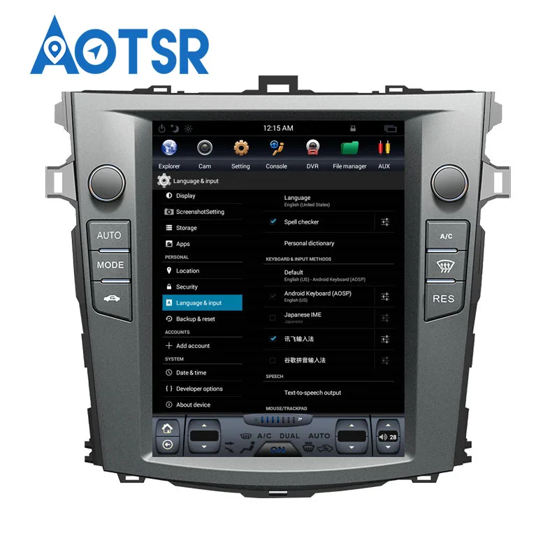 Android 8,1 Tesla стиль ips автомобильный DVD плеер gps навигация для Toyota Corolla 2007-2013 стерео радио магнитофон мультимедиа