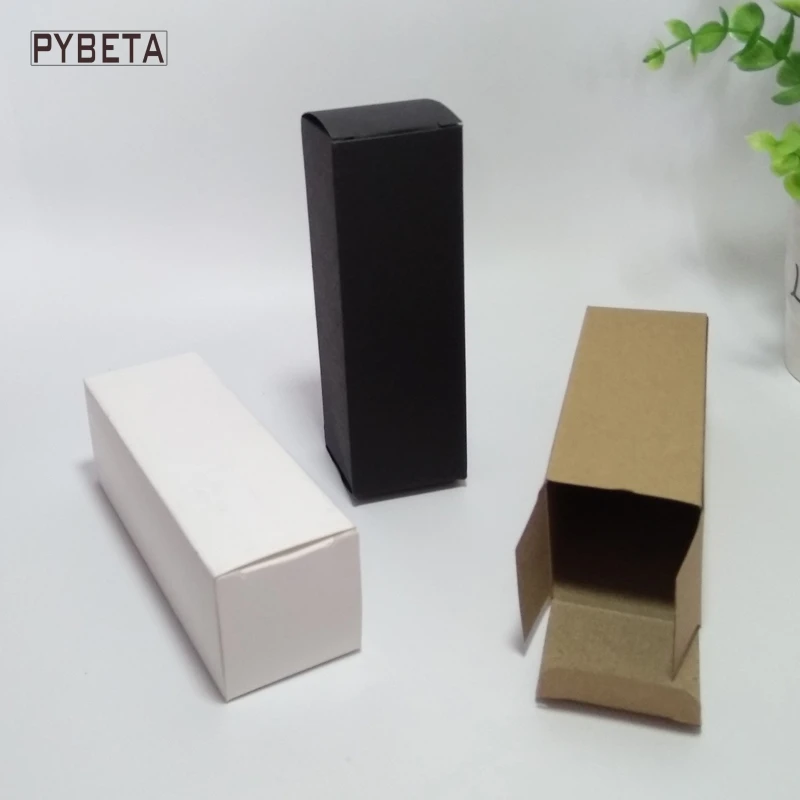 50 шт./лот-пустая коробка из крафт-бумаги черная белая бумага мыло ручной работы