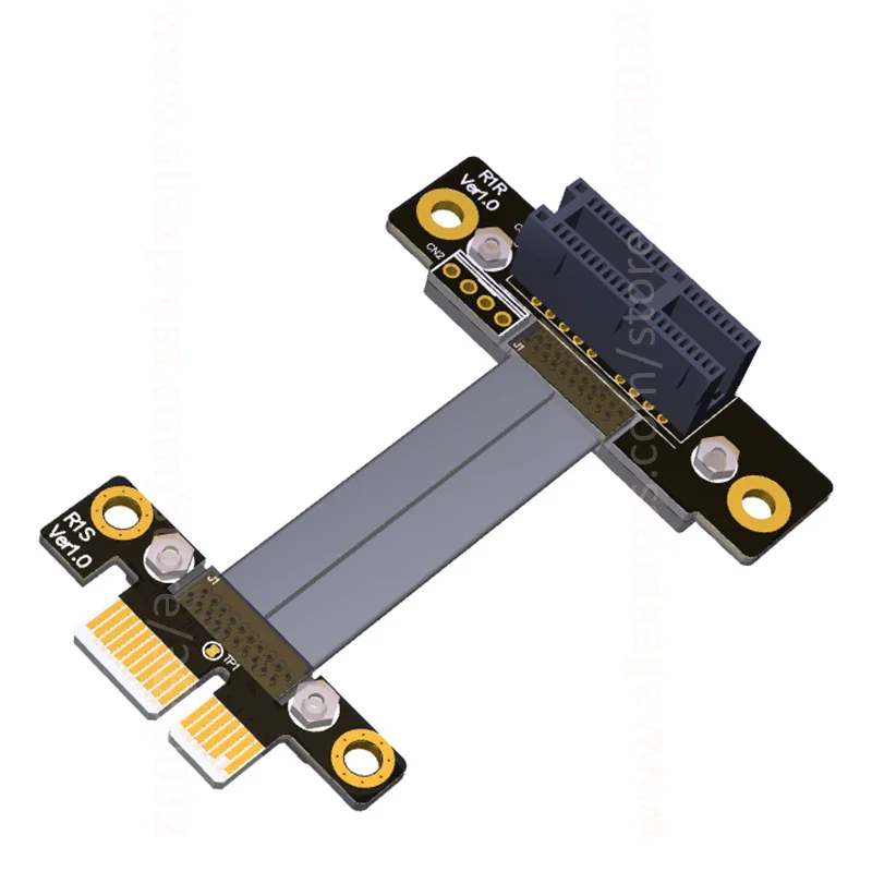 Прямоугольный Удлинительный кабель PCIe 3 0x1 до x1 защита от электромагнитных помех