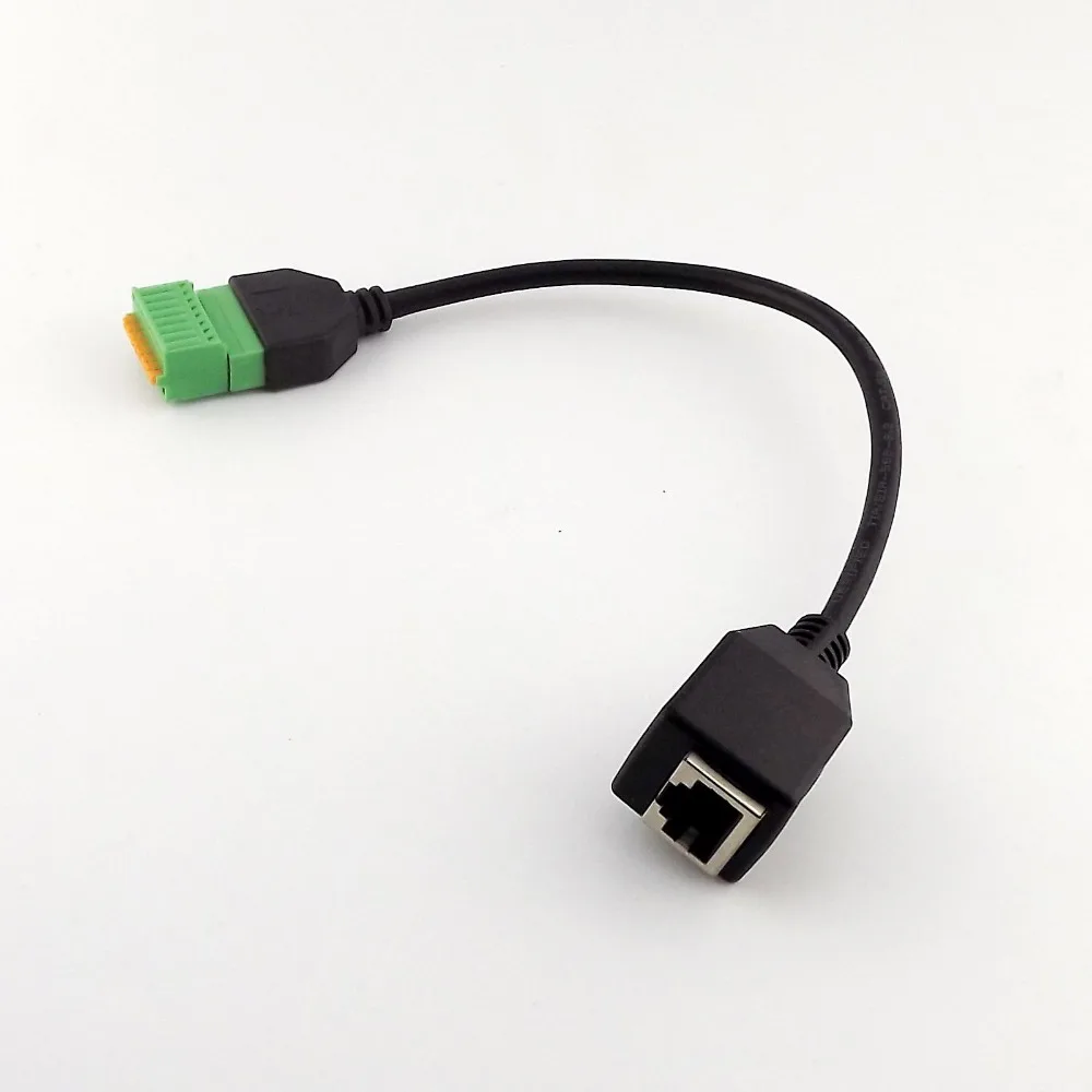 2 шт. разъем Ethernet RJ45 для 8-контактного AV-терминала блок без пайки адаптер кабеля 25