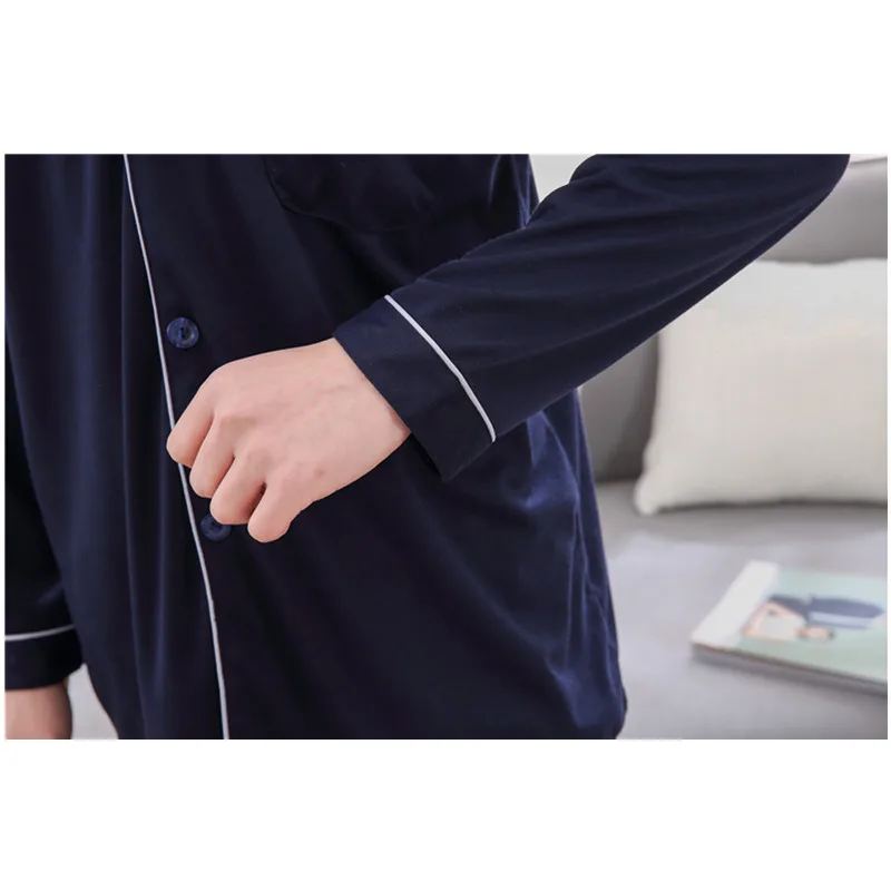 Yuzhenli/большие размеры, L-XXXL, Мужская пижама, новинка, толстый мужской пижамный комплект, хлопковый Халат, однотонная мужская пижама, зимняя одежда для сна