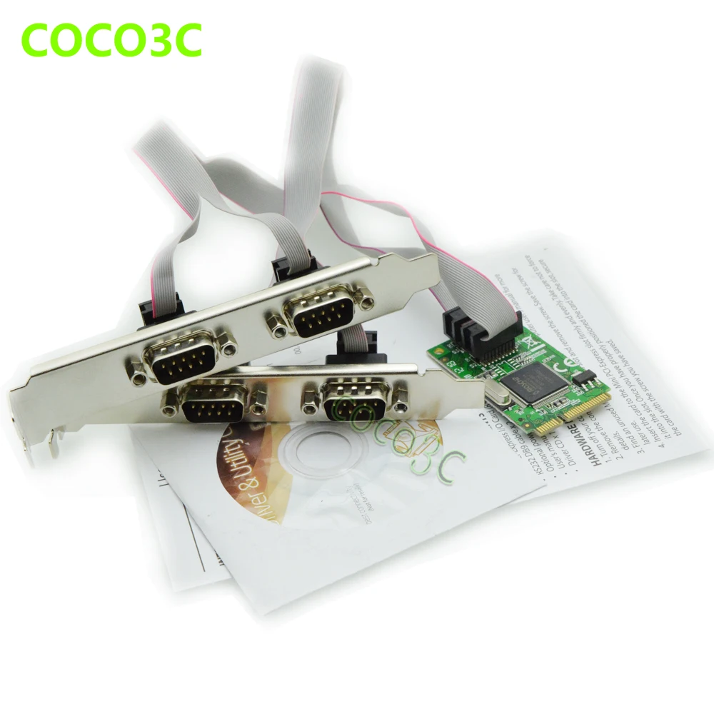 Высококачественный мини контроллер PCI Express с 4 последовательными портами плата PCIe