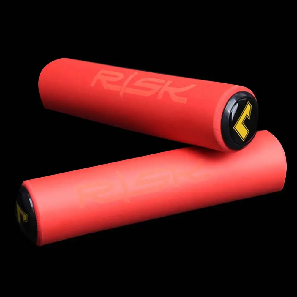 red 1 пара, рукоятка для горного велосипеда MTB, велосипедный ультра-светильник, силиконовые ручки на руль, удобные нескользящие ручки - Цвет: red