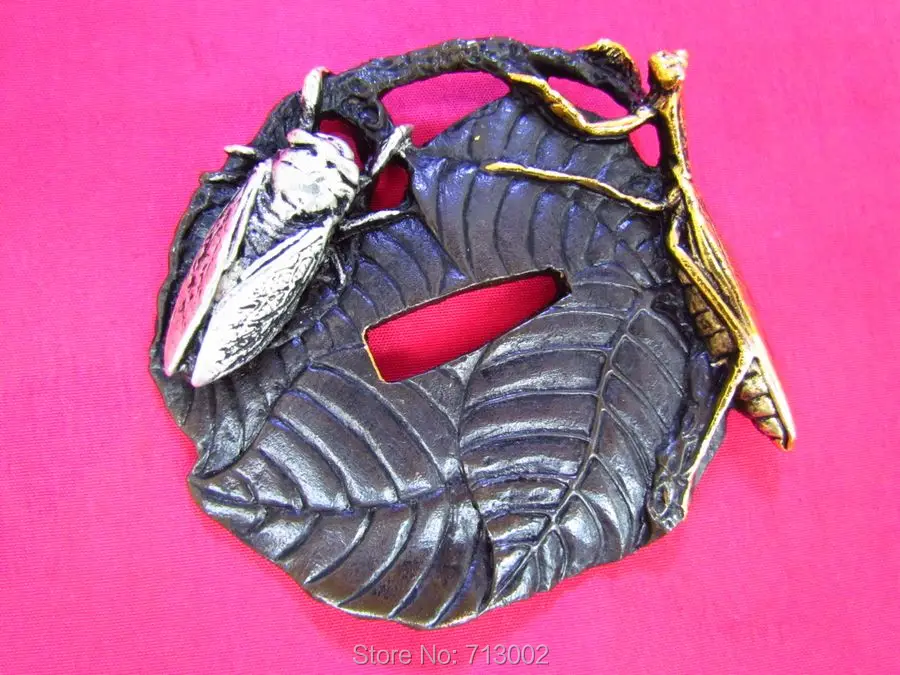 Японский меч Tsuba подпись красная медь для самурая Катана-дьявола лошади | Дом и
