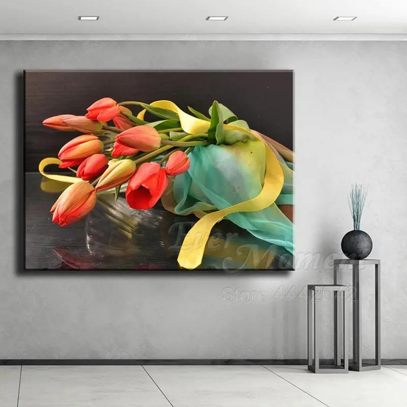 Ever Moment Diamond Painting Cross Stitch Needlework Picture Of Rhinestone 5D DIY Embroidery Rose Flower Mosaic S2F1727 | Дом и сад