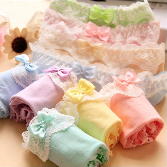 Нижнее белье для женщин мягкие хлопковые кружевные трусы карамельного цвета с