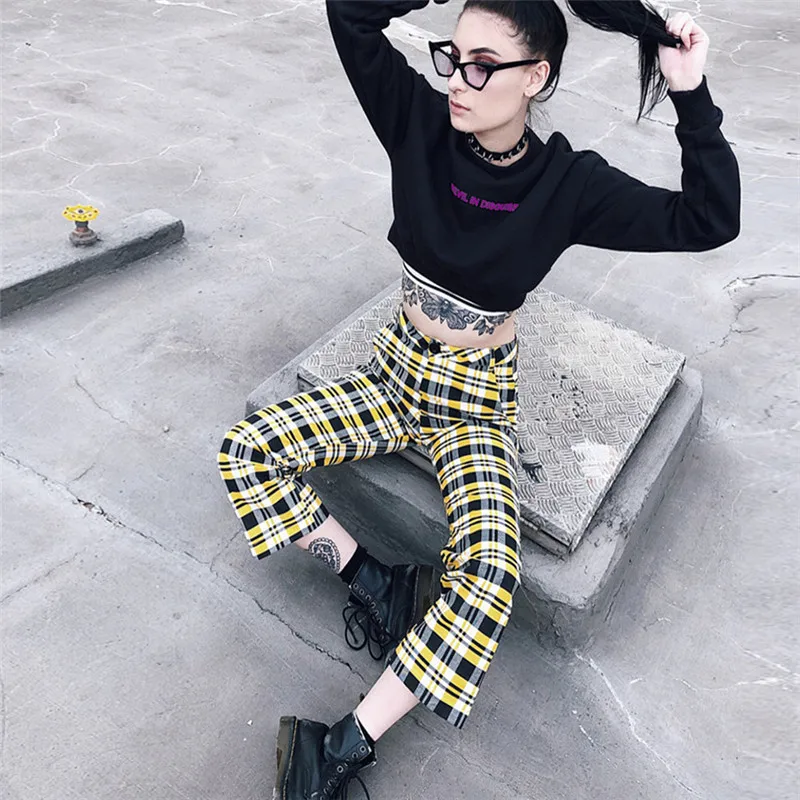Для женщин желтый Croped толстовки Толстовка tumblr милые Корея Мода Harajuku Oversize с