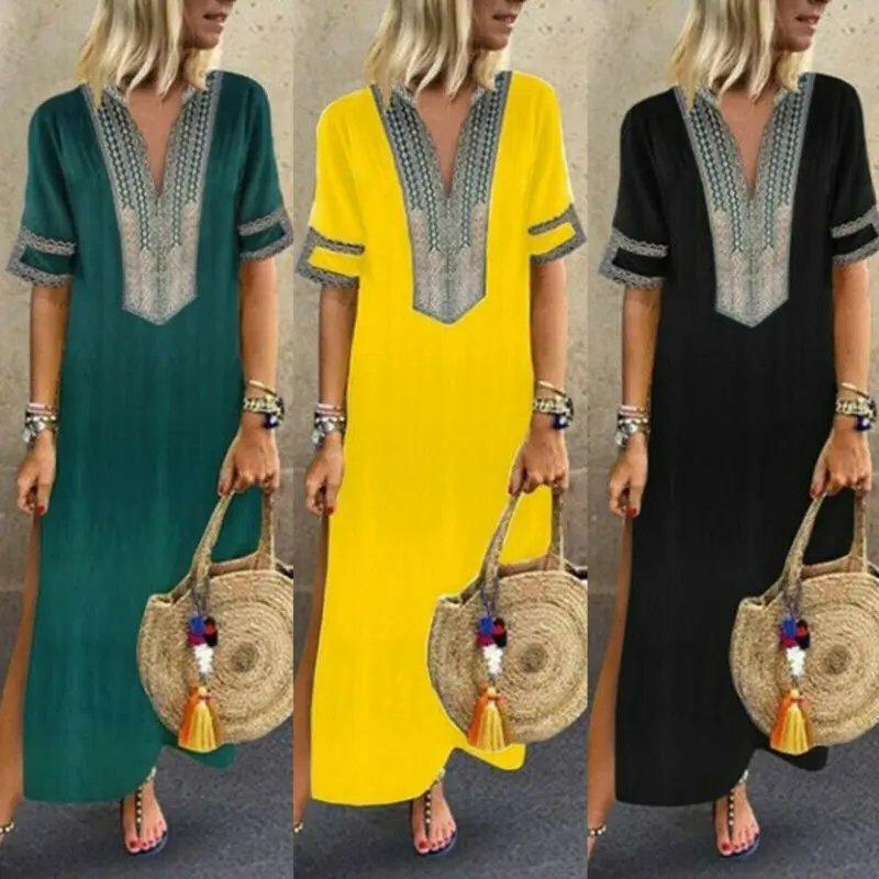 2019 vestidos de verano макси платье для девушек женское с принтом без рукавов Длинное