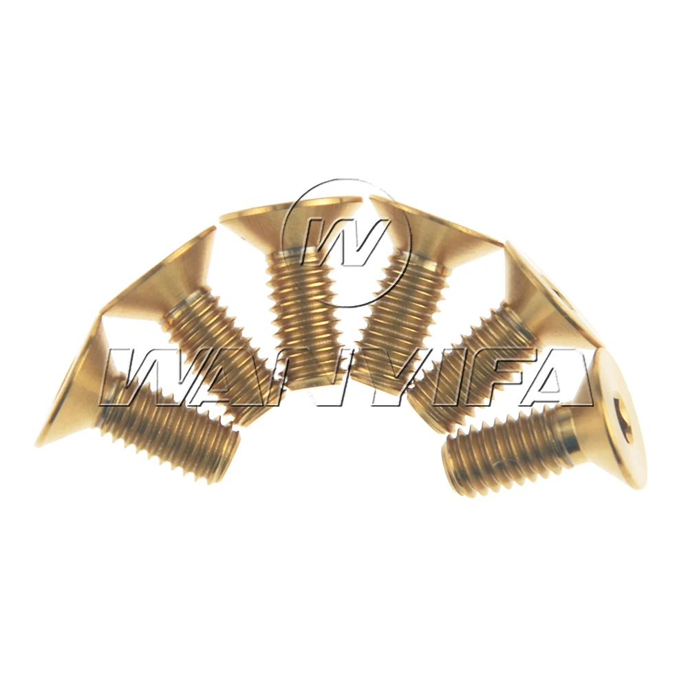 Титановый болт с шестигранной головкой для велосипедного велосипеда 6 шт. M4x10 15 мм