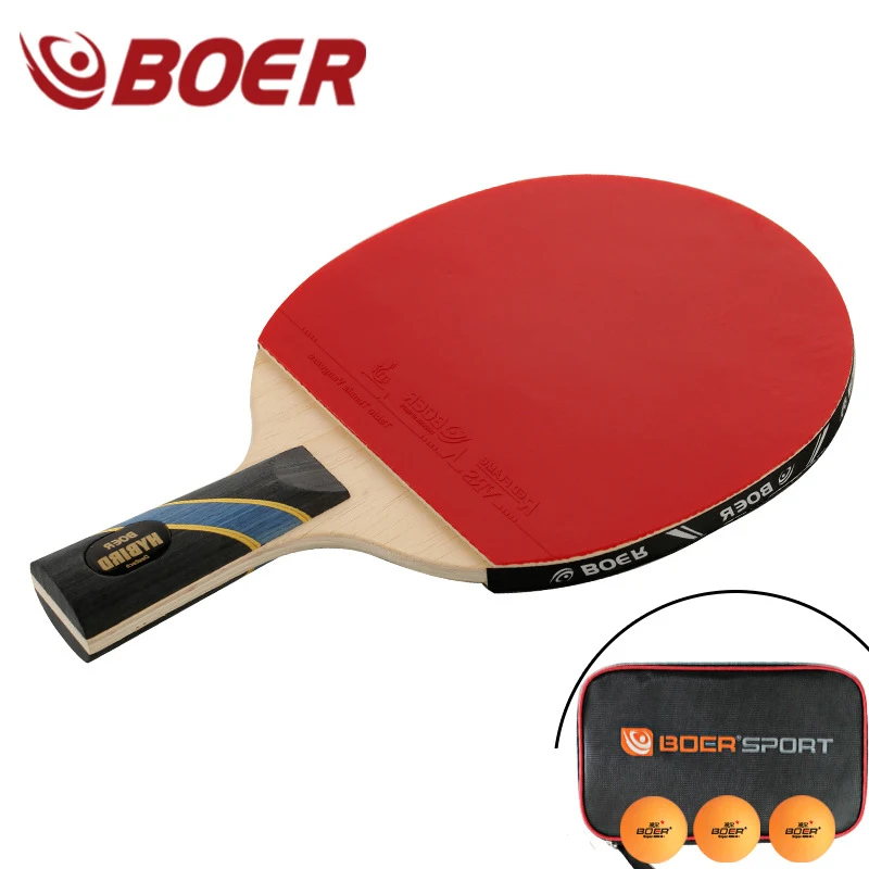 

1 Piece 7 Layers Ayours Base WRB System Table Tennis Bat Racket Light Long Short Handle Ping Pong Paddle Racket Blade With Bag