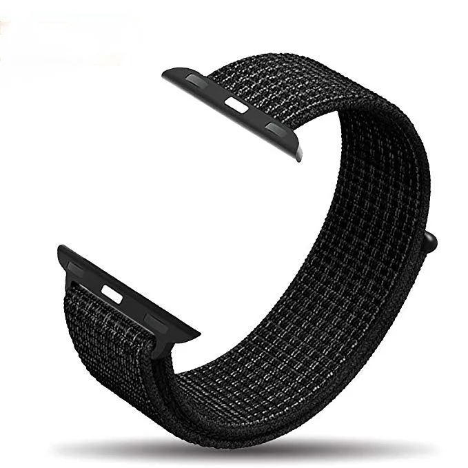 Black nike Нейлоновый спортивный бесшовный ремешок Ремешки для наручных часов Apple Watch 5 Группа 44 мм, 42 мм, 40 мм 38 м Ремешок для наручных часов Iwatch серии 5/4/3/2/1 ремешок для часов - Цвет ремешка: Black nike
