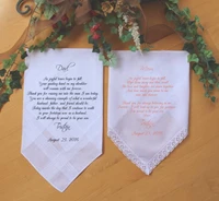 set of 2 customize any verse parents of the groom gift from the groom wedding handkerchief printedwedding gifts from son