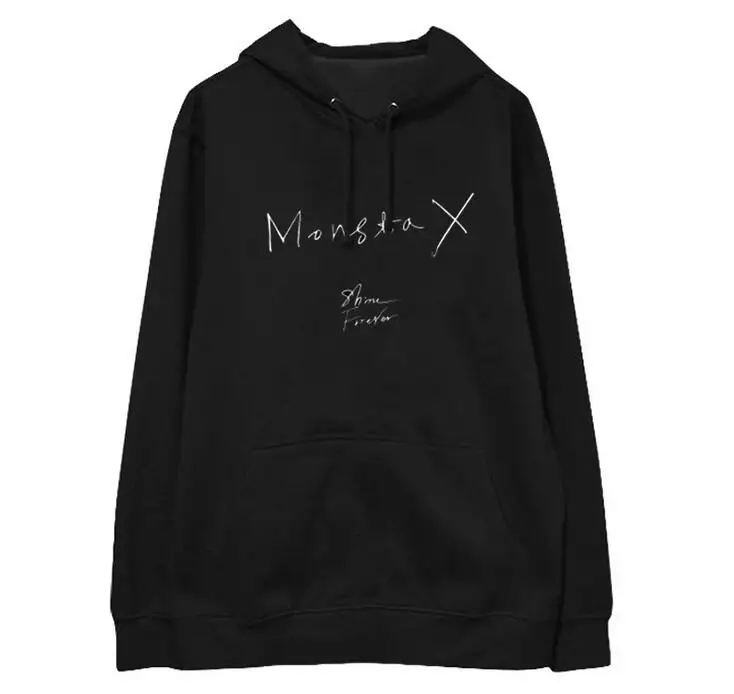 Новое поступление kpop monsta x shine forever album, флисовая толстовка с принтом унисекс, Модный пуловер с капюшоном monsta x