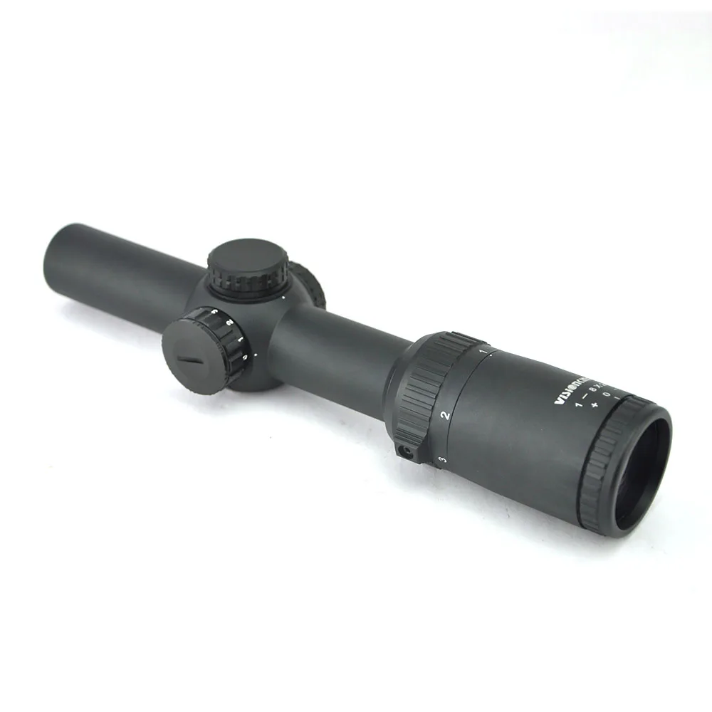 Visionking 1-8x24 компактный длинный глаз рельеф прицел высокое качество металлический корпус низкая башенка 1/10 мил Регулировка оптического тактического Лупа