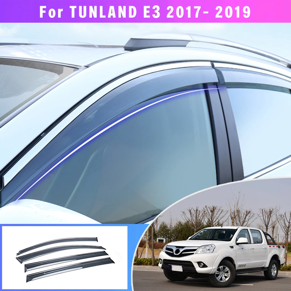 Для Foton TUNLAND E3 дымовые автомобильные оконные козырьки Защита от солнца дождь защита от ветра дефлекторы для JAC T6 4 шт