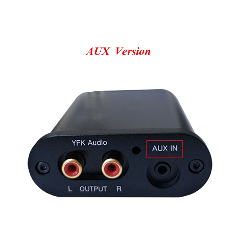 With AUX A4-007 Lusya черный алюминиевый корпус для CSR8675 Bluetooth 5,0 приемник PCM5102A APTX HD I2S 24BIT декодер DAC без антенны - Цвет: With AUX A4-007