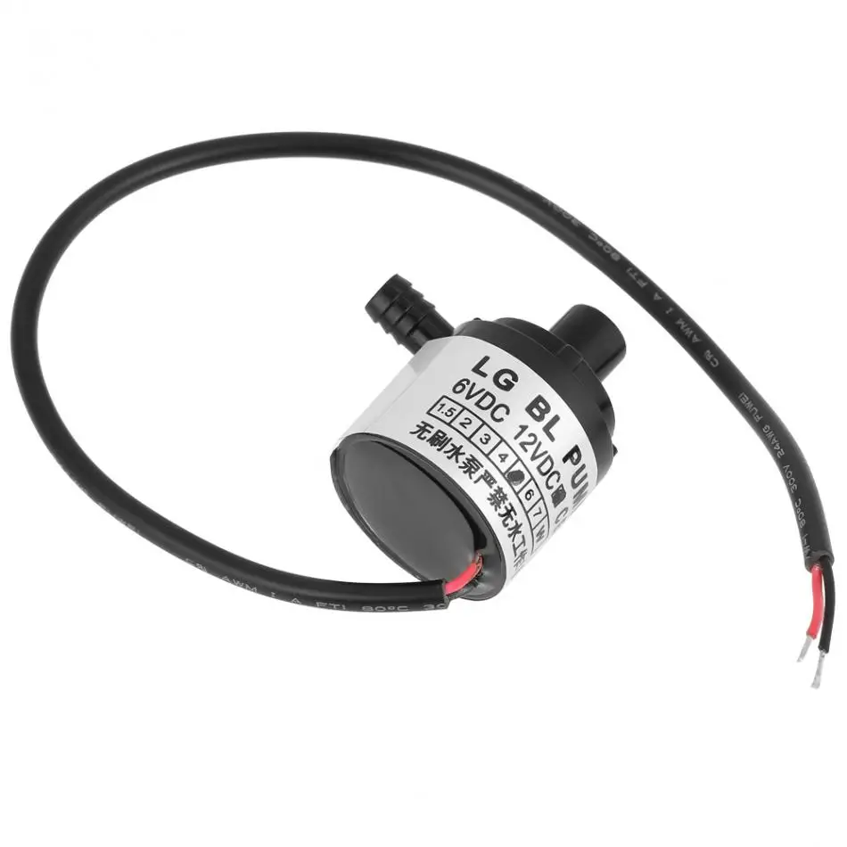 DC 12V 5W Ультра тихий бесколлекторный погружной водяной насос 2 5 m головка подъема