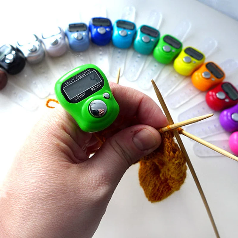 Новая игрушка Fidget Digital Row Counter Finger Tally Count с ЖК-экраном Hands Free Counting для вязальщиков и вязальщиков