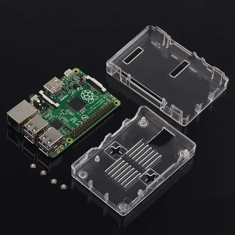 as picture Прозрачный защитный чехол для Raspberry Pi 3,2 и B+ Mini Raspberry Pi Abs корпус чехол для Raspberry Pi 3 - Цвет: as picture