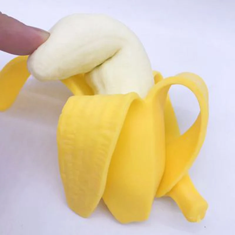 Милый банановый Squishy медленный отскок игрушки для детей медленно поднимающийся анти-стресс моделирование фрукты модель банан детские подарок для забавных игрушек