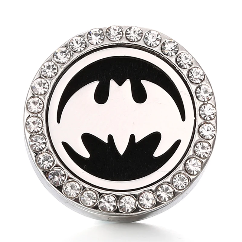 XH8063 Crystal wing cross MOM LOVE Perfume Locket 20mm Magnetic Aromatherapy Essential Oil Diffuser Metal Snap button | Украшения и