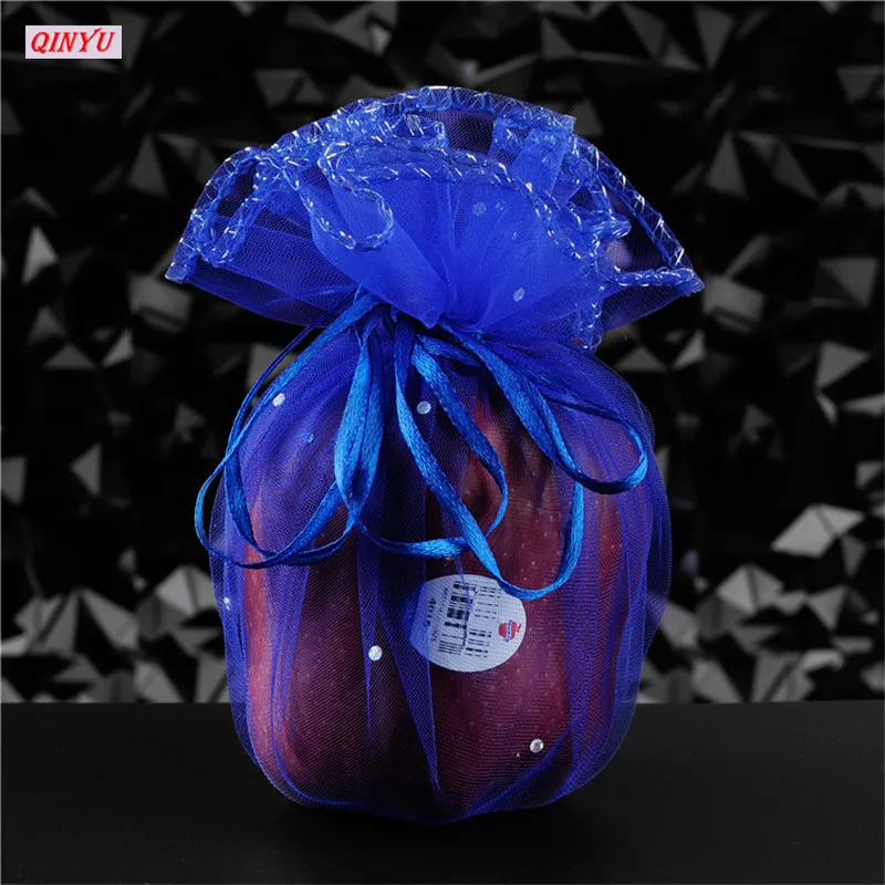 100 шт. Тюлевая круглая органза 26 см мешочек на шнурке Свадебные Рождественские