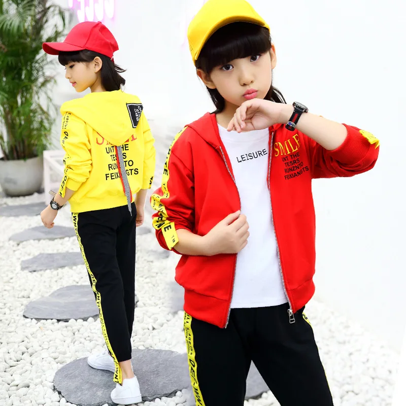 Одежда для девочек детский комплект одежды худи весна-лето Детский костюм