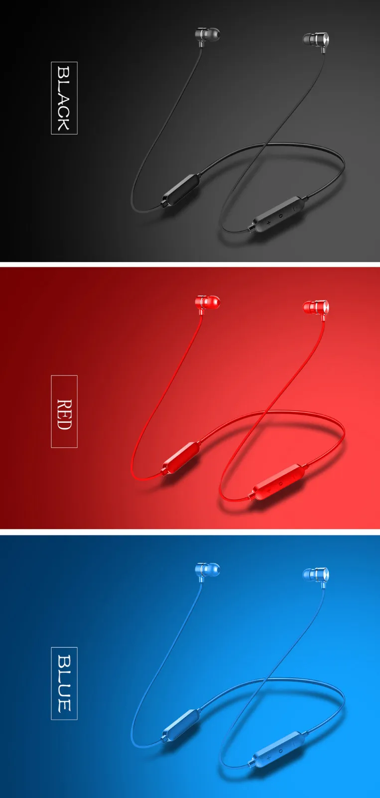 Наушники стерео наушники Handsfree 3 цвета спортивные Беспроводной Bluetooth 4 2 гарнитура