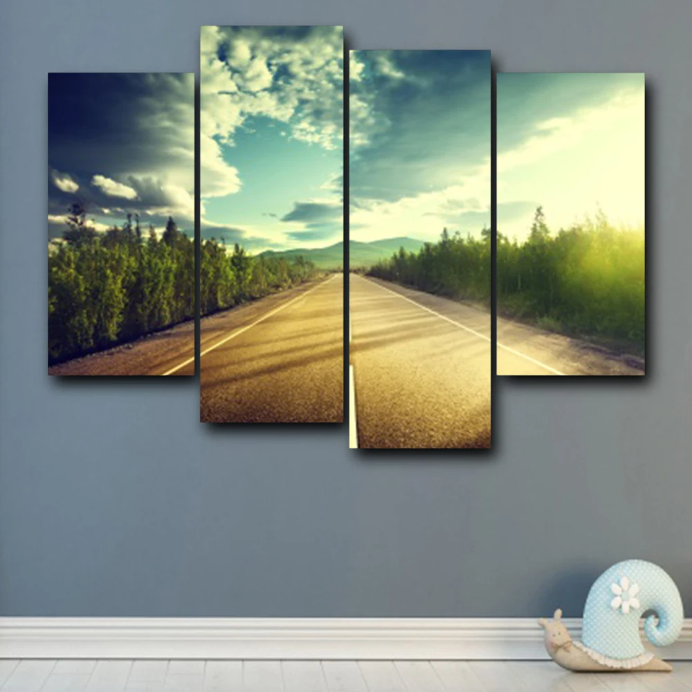 Laeacco The Road продолжает работать на холсте украшение для дома настенный плакат