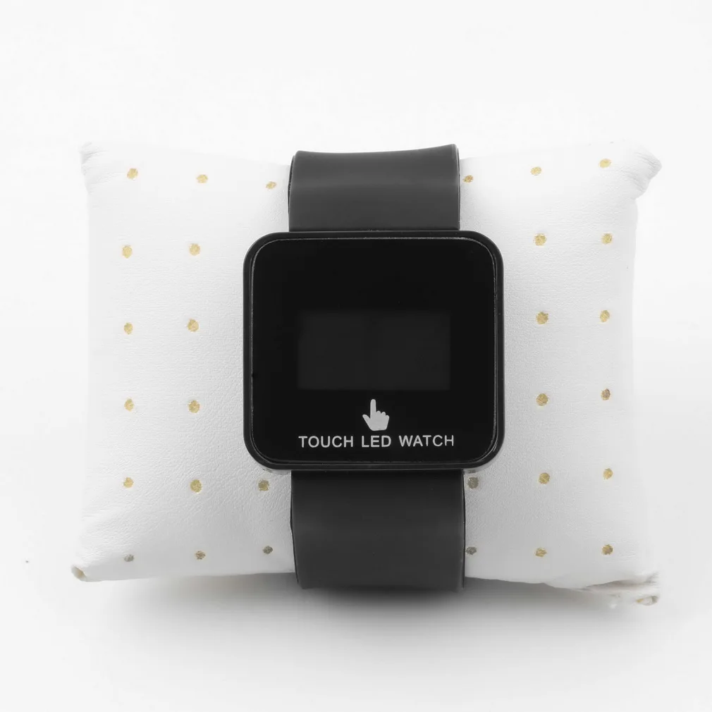 Цифровые светодиодные красочные сенсорный экран силиконовые Дата Время унисекс