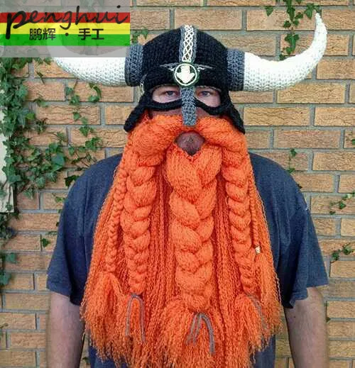 Мужские и женские, детские, варварские, вагабондовые, викинги, Beanie, роговые шапки ручной работы, зимние, теплые, подарки на день рождения, Забавный кляп, шапка на Хэллоуин