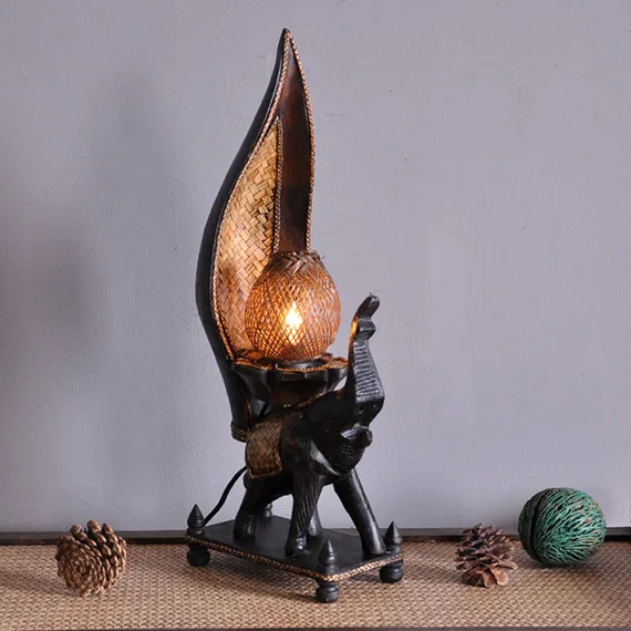 Слон планшет лампы тайские ремесла сад отель клуб дом украшение творческая
