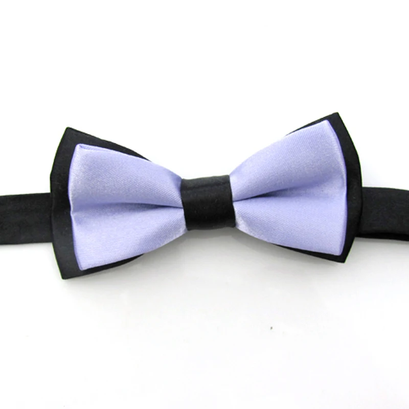 Black light purple Wedding Classic Kid Suit Neckwear Baby Boy's Baby Fashion Solid Color Adjustable Bowtie Children Two Tone Pet Dog Cat Bow Tie - Цвет: Black light purple