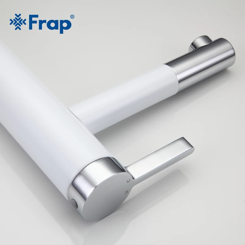 Frap Новое поступление высокий белый распылением раковины ванные комнаты кран