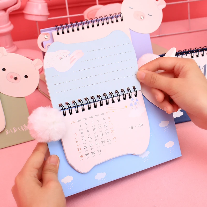 2019 год Новый поросенок DIY мультфильм мини настольная бумага календарь ежедневный