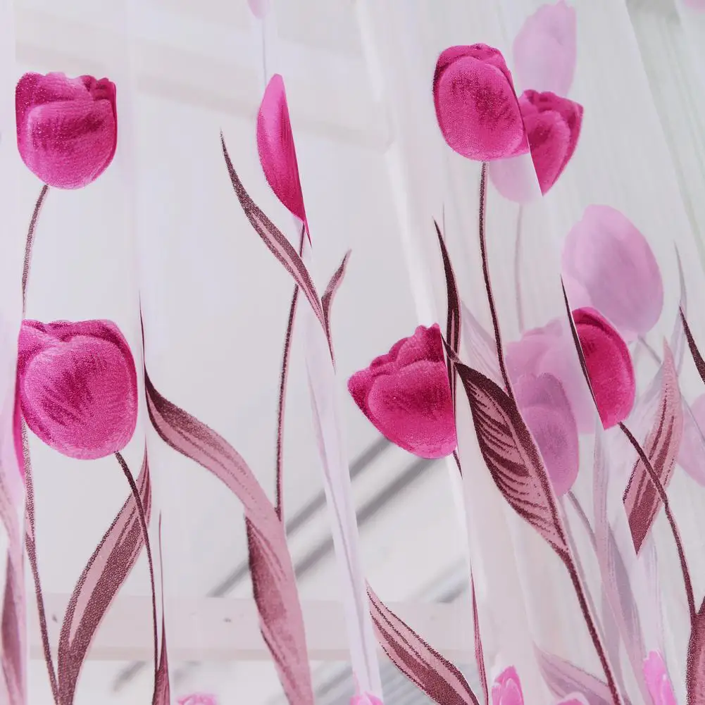 Тюль вуаль двери Шторы окно номер простыня делитель тотем цветочный шарф Sheer