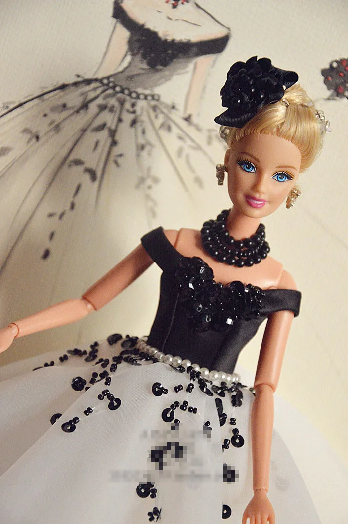 

Autonomous design handmade dress Doll Accessories Evening Wedding Dress Clothes For BB Doll BBI268