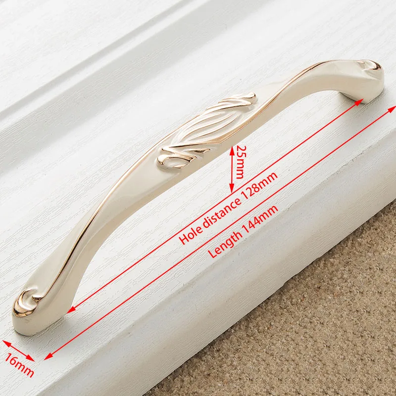 Handle8809W128 JD цинк Aolly цвета слоновой кости белые ручки для шкафа кухонный шкаф дверные ручки для выдвижных ящиков Европейская мода Ручка мебельная фурнитура - Цвет: Handle8809W128